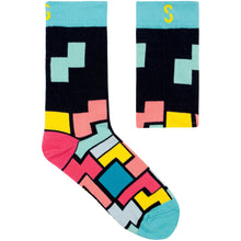 Load image into Gallery viewer, COTTON SOCK - Falling-Tetris