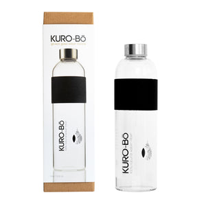 KURO-Bō Gō-Ecō Glass Water Bottle (1L)
