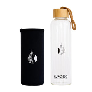 KURO-Bō Gō-Ecō Glass Water Bottle (550ml)